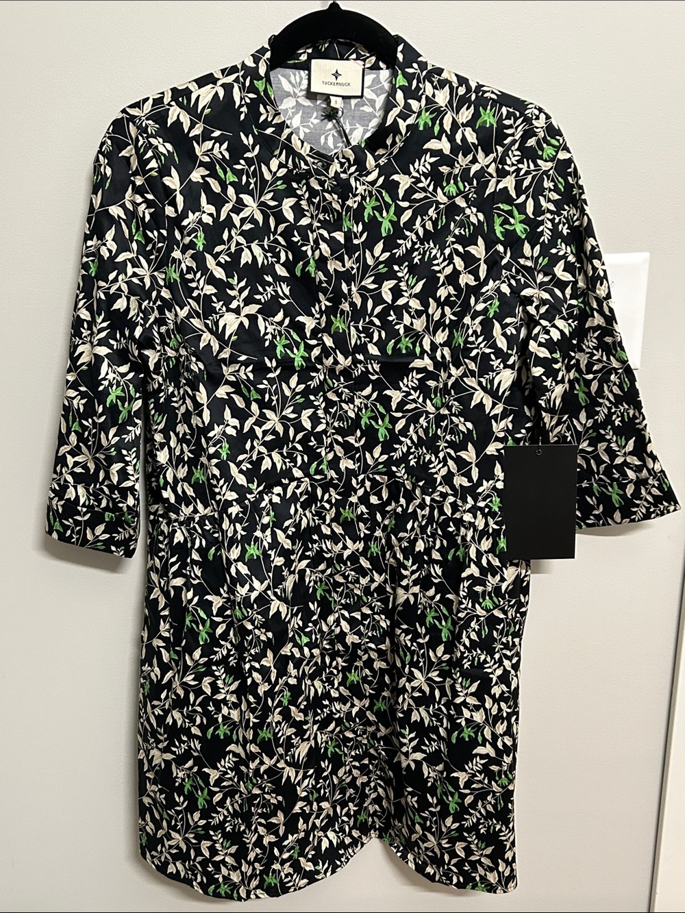 Tuckernuck Royal Shirt Dress in Verdant Iris NWT